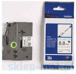 Brother Rurki termokurczliwe 8,8mm HSE221 czarne na białym - Papier do drukarek - miniaturka - grafika 4