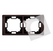 Klawisze i ramki - Kontakt Simon BASIC NEOS Ramka MAHONIOWA BMRC2/050 - miniaturka - grafika 1