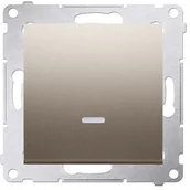 Wyłączniki światła i elektryczne - LEDart pojedynczy podświetlany złoty metalik DW1L.01/44 Kontakt Simon54 - miniaturka - grafika 1