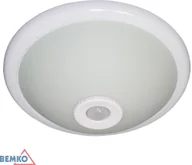 Lampy pozostałe - Bemko Sp. z o.o. Plafoniera TAZAN Z CZUJNIKIEM PODCZERWIENI 2X40W E27 IP20 FI-40 SZKŁO+Stal C38-ST78 - miniaturka - grafika 1