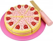 Zabawki AGD - Bigjigs Toys Tort truskawkowy BJ374 - miniaturka - grafika 1