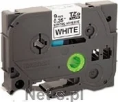 Etykiety do drukarek - Brother Taśma Laminowana mocna do P-touch, TZE-S221 9mm biała/czarny nadruk - miniaturka - grafika 1