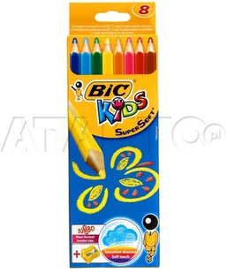 Bic 8 kolorów Kids kredki super soft - Przybory szkolne - miniaturka - grafika 2