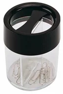 Spinacze i klipsy do papieru - Q-CONNECT POJEMNIK MAGN NA SPINACZE DUŻY TRANSPARENTNY CZARNY KF02133 - miniaturka - grafika 1