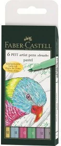 Faber-Castell Pisaki artystyczne PITT ARTIST PEN B - PASTEL - 6 kolorów 167163 - Flamastry - miniaturka - grafika 4