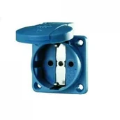 Osprzęt siłowy - Mennekes Gniazdo tablicowe 16A 2p+E Schuko 230V IP44 niebieskie 11011 - miniaturka - grafika 1