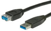 Kable USB - Rotronic ROLINE Typ A-A ST/BU kabel USB 3.0, czarny 80 cm - miniaturka - grafika 1