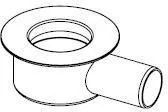 Odpływy liniowe - Tece kolano odpływowe z kolanem z syfonem 120 mm 0,80l/s drainline 6 500 01 650001 - miniaturka - grafika 1