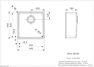 Reginox Ohio 40x40 biały - Zlewozmywaki - miniaturka - grafika 2