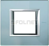 Klawisze i ramki - Bticino Ramka prostokątna szkło 2 moduły - Btcino Axolute HA4802VKA - miniaturka - grafika 1