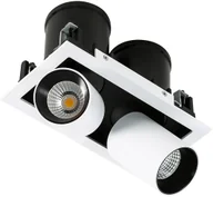 Oprawy, klosze i abażury - Italux Oprawa do wbudowania MERCANTA DOUBLE GL7117-2/12W 4000K WH+BL - miniaturka - grafika 1