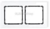 Klawisze i ramki - Karlik Ramka podwójna efekt szkła biała/czarny 0-12-DRS-2 - miniaturka - grafika 1