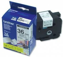 Brother TZ-261 36mm Taśma Laminowana, czarny nadruk/białe tło [TZ-261] - Etykiety do drukarek - miniaturka - grafika 3