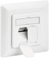 Gniazdka elektryczne - Goobay Gniazdo sieciowe Rodzaj montażu Podtynkowy Wkład z płytką centralną i ramką 68721 68721 CAT 6A biały - miniaturka - grafika 1