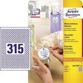 Cenówki - Avery Zweckform Okrągłe etykiety usuwalne śr. 10 mm, 7875 etykiet - miniaturka - grafika 1