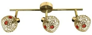 Candellux Kryształowa listwa sufitowa LAMPA ścienna OPRAWA spot ARON 93-12203 Złoto czerwony - Lampy sufitowe - miniaturka - grafika 2