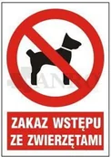 Tablice BHP - ANRO Zakaz wstępu ze zwierzętami - miniaturka - grafika 1