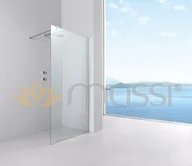 Kabiny prysznicowe - Massi Walk-In 110 profil chrom szkło przezroczyste MSKP-FA1021-110 - miniaturka - grafika 1
