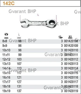 BETA ZESTAW KLUCZY płasko - oczkowy 142C/A12 Z DWUKIERUNKOWYM MECHANIZMEM ZAPADK (KAT_23 142C/A12) - Klucze i nasadki BETA ZESTAW KLUCZY płasko - oczkowy 142C/A12 Z DWUKIERUNKOWYM MECHANIZMEM ZAPADK (KAT_23 142C/A12) - Klucze i nasadki - miniaturka - grafika 1