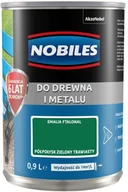 Farby do metalu - Nobiles Farba Ftalonal półpołysk trawiasty zielony 0 9 l - miniaturka - grafika 1