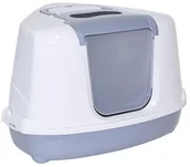 Kuwety dla kotów - Yarro /Moderna Toaleta Narożna Z Filtrem Szara - miniaturka - grafika 1