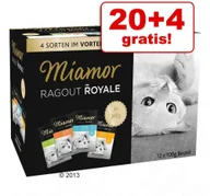 Mokra karma dla kotów - Miamor 20 + 4 gratis! Ragout Royale 24 x 100 g Królik kurczak i tuńczyk - miniaturka - grafika 1