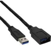 Kable USB - InLine A wtyk USB 3.0 Verlängerungskabel (3 m) Czarny - miniaturka - grafika 1