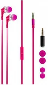 Słuchawki - Xqisit Stereo Headset Jack 3,5mm Pink - miniaturka - grafika 1