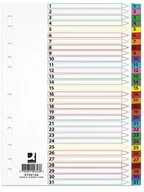Przekładki do segregatorów - Q-Connect Przekładka A4 1-31 MYLAR mix kolorów lam. indeksy - QCON200 NB-5518 - miniaturka - grafika 1