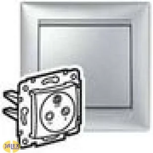 Legrand Gniazdo ścienne VALENA TV-RD-SAT gwiazdowe Potrójne moduł 770135 aluminium - Gniazdka elektryczne - miniaturka - grafika 2