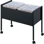 Inne meble biurowe - Durable ECONOMY wózek na teczki zawieszkowe, 100 DUO, czarny - miniaturka - grafika 1