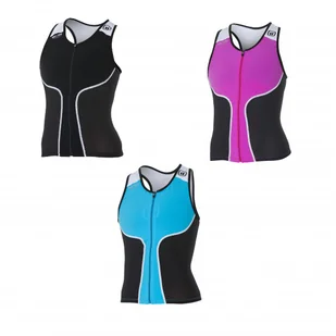 ZEROD Top triathlonowy damski iTOP Różowy - Bielizna sportowa damska - miniaturka - grafika 3