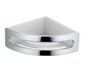 Półki łazienkowe - Keuco ELEGANCE półka narożna wypełnienie białe 11657010000 - miniaturka - grafika 1