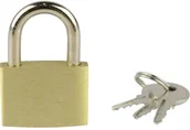 Kłódki - Brueder Mannesmann Kłódka mosiężna 25 mm 3 klucze - miniaturka - grafika 1