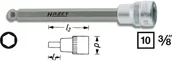 Klucze i nasadki - Hazet Gniazdo wkładki do bitów 3/8" 10 mm) 8801KK-7 wewnętrzny sześciokąt 7 mm Długość netto 116 mm - miniaturka - grafika 1