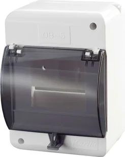 Karlik elektrotechnik Obudowa bezpiecznikowa 5 modułowa z klapką biały OB-5K OB-5K - Gniazdka elektryczne - miniaturka - grafika 2