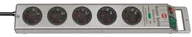 Listwy zasilające - Brennenstuhl listwa przepięciowa Super-Solid 4.500 A - 5 x gniazdo - srebrna 1 15334 0 315 - miniaturka - grafika 1