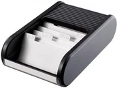 Półki na dokumenty - Helit Wizytownik kartotekowy Helit, czarny matowy H6218095 - miniaturka - grafika 1