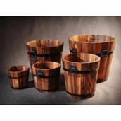 Pozostałe akcesoria do uprawy roślin - Produkcja DONICA DREWNIANA Z METALOWYMI OBRĘCZAMI I UCHWYTAMI DON4-2 35977156 - miniaturka - grafika 1