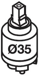 Głowica ceramiczna Tres 91.34.592 - Akcesoria do armatury i ceramiki - miniaturka - grafika 2