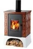 Wkłady kominkowe - Haas+Sohn piec kaflowy EMPOLI AL z wymiennikiem wodnym i wężownicą, kafle karmel - miniaturka - grafika 1