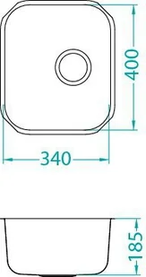 Alveus VARIANT 40-FS stal SATYNA 1091041 - Zlewozmywaki - miniaturka - grafika 3