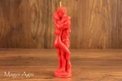 Świece - Magoi Agni Czerwona Świeca Kochanków PARTNERÓW - magia miłości, pożądania, namię - miniaturka - grafika 1