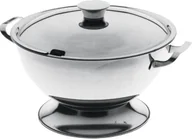 Wyposażenie lokali gastronomicznych - Hendi Waza na zupę z pokrywą - z chochlą 3l 434208 - miniaturka - grafika 1