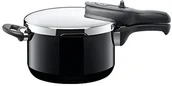 Szybkowary - Silit Sicomatic t-plus szybkowar z wewnętrzną skalą pomiarową, bez wkładki, ceramiczna powłoka Silargan, pojemność: 4,5 l, średnica: 22 cm, kompatybilny z kuchenkami indukcyjnymi, kolor: czarny 2120260196 - miniaturka - grafika 1