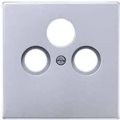 Wyłączniki światła i elektryczne - Jung Pytka centralna RTV/SAT - LS Metal Finish Aluminium - miniaturka - grafika 1