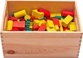 Klocki - B&B DREWNIANE W SKRZYNI KOLOROWE - miniaturka - grafika 1