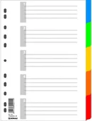 Przekładki do segregatorów - Donau Przekładka plastikowe 5 kartek PP A4 kolorowe ekologiczne - N0763 NB-5510 - miniaturka - grafika 1