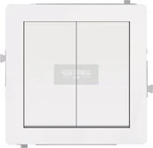 Wyłączniki światła i elektryczne - Karlik Deco Biały Wyłącznik świecznikowy DWP-2 - miniaturka - grafika 1