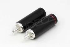 W&M audio wtyk RCA cinch black, srebrzony (2 szt.) - Złącza, przejściówki, adaptery - miniaturka - grafika 2